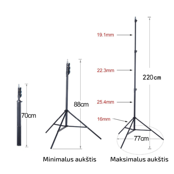 Stovas Lazeriniam Nivelyrui - 220 cm